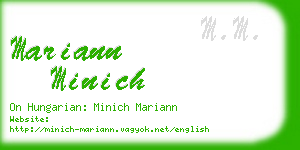 mariann minich business card